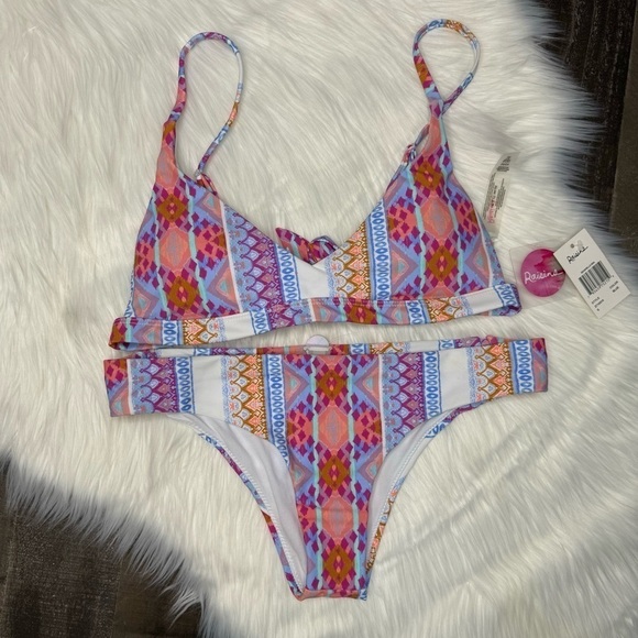 NWT Raisins Mai Tai Cheeky Fit Bikini Set size Small - Picture 1 of 10